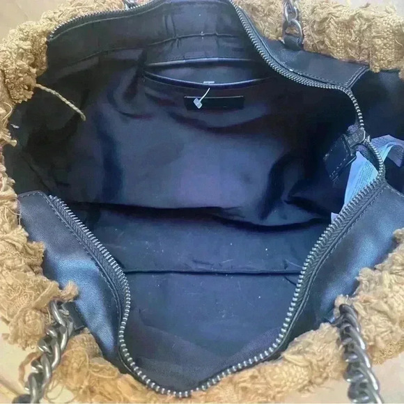 Zara Frayed Fabric Shopper Beige Women Zara - Picture 4 of 7